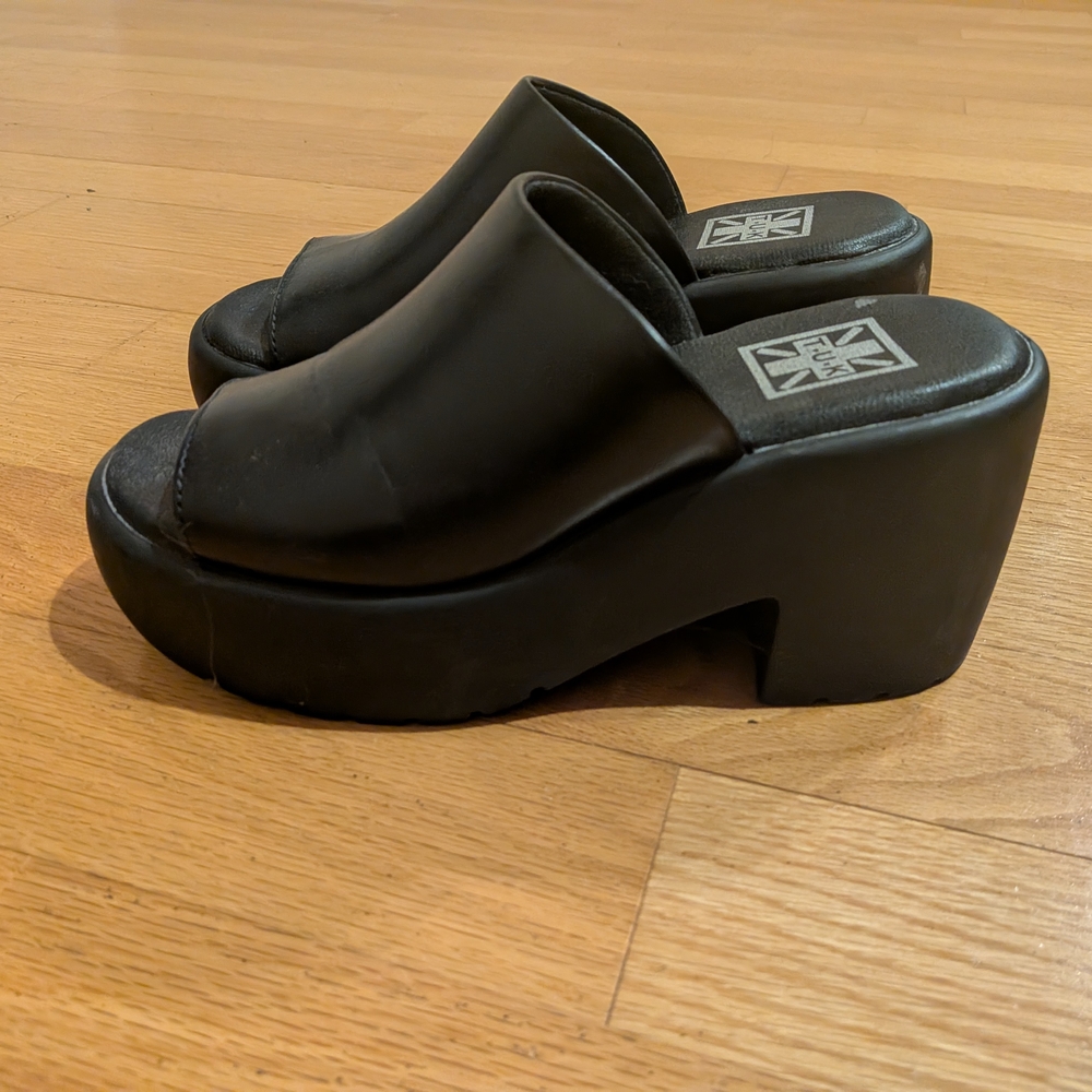 Black Platform Mules - image 1